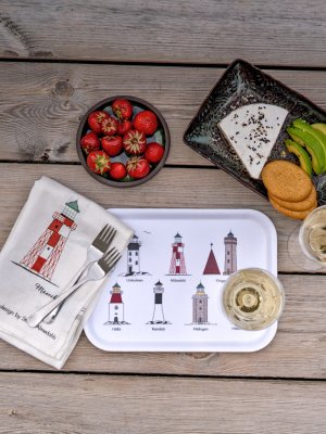 Svenska Fyrar, tray, multi, 27x20cm