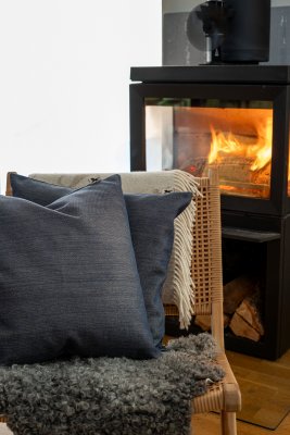 Twist, upholstery fabric, dark blue nature, 140cm