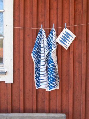 Mambo Tea towel Blue