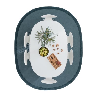 AVGO Superelipse, rug, blue