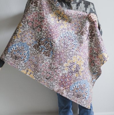 Botanic Garden, fabric, pink brown, 150cm, 100% linen