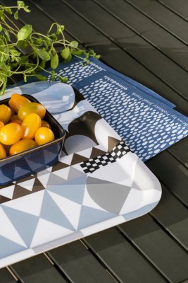 Bows, paper napkin, blue, 40x40