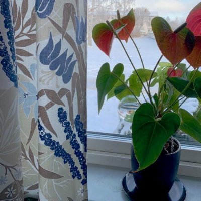 Högsommar, fabric, blue, 150cm