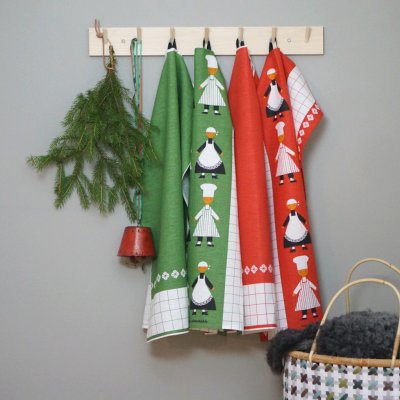 Kökspolka Tea towel Green