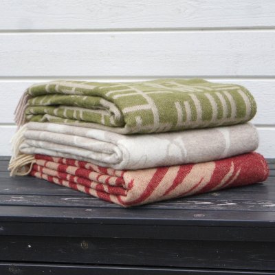 Skogen, blanket, beige offwhite