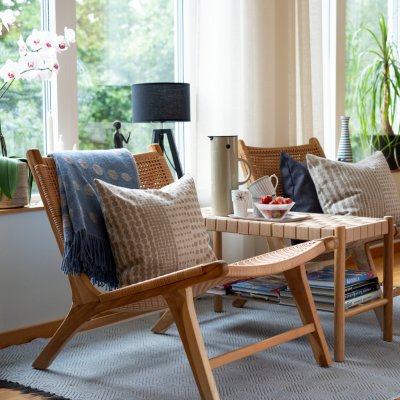 Almedahls Pricktyg, blanket, blue beige, 101958-0026