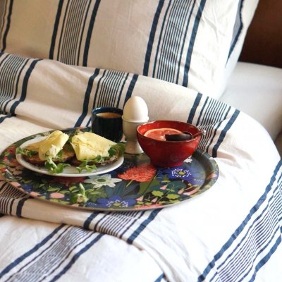 Skogen, tray, black green pink, 38cm