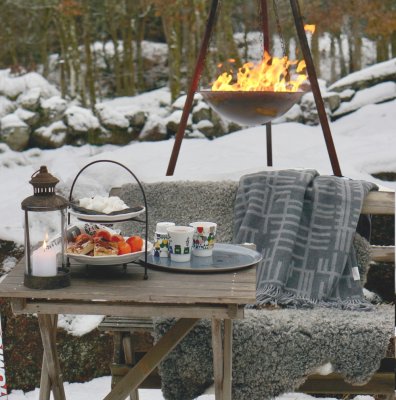 Pickepin, grey blanket, 100% wool